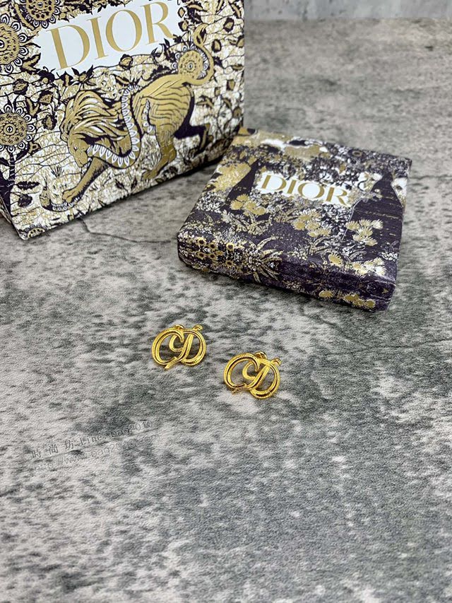 Dior飾品 迪奧經典熱銷款中古耳釘耳環  zgd1299